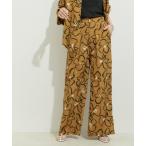 パンツ 「セットアップ対応」アートプリントパンツ レディース