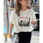 tシャツ Tシャツ メンズ レタリングフォトT