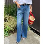 ジーンズ デニム デニムパンツ 「RM denim」スリットフレアハイウエストデニム レディース