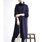 「e-zakkamania stores」 「ZOOTIE DES SUCETTES」ニットワンピース フリー ネイビー レディース