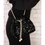 ショルダーバッグ バッグ 「float」キラキラ スパンコール シルバーチェーン ショルダーバッグ レディース