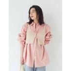 ブラウス シャツ ショルダーデザインビッグシャツ レディース