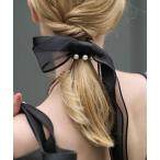 ヘアゴム リボンパールヘアゴム