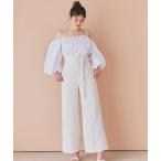 ワイドパンツ パンツ サマーツイードワイドパンツ レディース