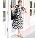 ワンピース 大柄ギンガムチェックワンピース