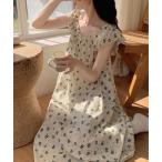 パジャマ ルームウェア プリントネグリジェ レディース