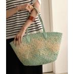 ショッピングカゴバッグ かごバッグ カゴバッグ ラフィアバイカラーバスケットバッグ
