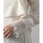 ショッピングアームカバー アームカバー 「SETUP7」透け感 シアープリーツ チュール　アームカバー KNF080 レディース
