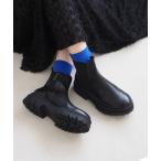 ショッピング本革 ブーツ 本革サイドゴアタンクソールブーツ レディース