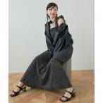 ワンピース フリルショルダーレースアップワンピ