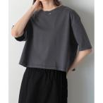 tシャツ ヴィンテージ風 ピグメントショート丈Tシャツ レディース