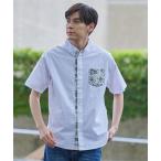 ショッピングバンダナ シャツ バンダナ切替 半袖 シャツ メンズ