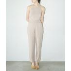 ショッピングつなぎ オールインワン HALTER NECK KNIT ALL IN ONE レディース