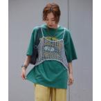 ベスト ジレ ラメニットメッシュビスチェ レディース