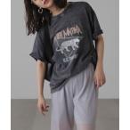 tシャツ 硫化染めビッグロックTシャツ レディース