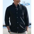 ショッピング接触冷感 シャツ 「CavariA/キャバリア」接触冷感サマーパナマ7分袖レギュラーシャツ メンズ レディース