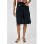 ジーンズ デニム デニムパンツ CROSS WAIST ハーフパンツ レディース