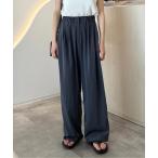 パンツ ナイロンタックワイドパンツ レディース