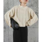 ニット セーター リンクスストライプクロップドニット レディース