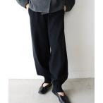 パンツ 「洗える」裾リブニットバルーンパンツ レディース