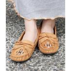 デッキシューズ モカシン ネイティブ刺繍モカシンシューズ レディース