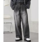 ジーンズ デニム デニムパンツ ヴィンテージライクブラスト バレルシルエットカーブデニムパンツ レディース