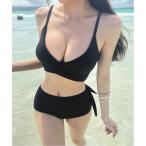 ショッピングswim 水着 クロスラップ ビキニ バックリボン 温泉水着２点セット swim wear レディース
