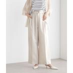 パンツ メランジドライ ベルト付きワイドパンツ(セットアップ可) レディース