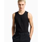 タンクトップ 「エンポリオ アルマーニ」タンクトップ ニット風リブ素材 メンズ