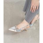 パンプス 3E クロスベルト スリングバックパンプス