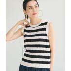tシャツ 「WEB限定セール」ケーブル編みノースリーブサマーニット レディース