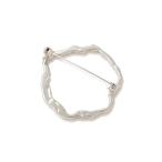 ブローチ ウェーブサークルブローチ レディース