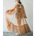 ワンピース SHKA「シッカ」ヴィンテージネグリジェ風ドレス