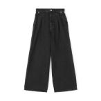 ショッピングワイドパンツ ジーンズ デニム デニムパンツ コットンデニム タックワイドパンツ レディース