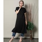 ワンピース 脇タック ラインストーンジャージワンピース