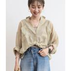 ブラウス シャツ シアーCOOLポケット付きルーズシャツ レディース