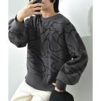 ニット セーター アート柄ジャガー