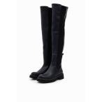 ブーツ LENA OTK厚底ニーハイブーツブラックPU レディース