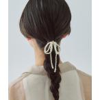 ヘアゴム レイヤード ライン リボン ヘアカフ