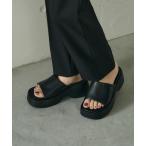 ショッピング厚底 サンダル サンダル 「SETUP7」厚底バルキーソール スクエアサンダル SCCH574 レディース