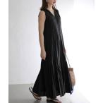 ワンピース コットンボイルティアードワンピース レディース