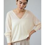 ショッピングニットタイ ニット セーター ウォッシャブルウールVネックプルオーバー レディース