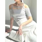 ニット セーター ストリングデザインニットトップス レディース