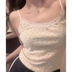 キャミソール フラワー リボンレース キャミソール