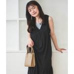 ワンピース 楊柳ティアードワンピース