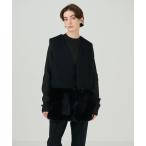 ベスト ジレ モヘアシャギーベスト レディース