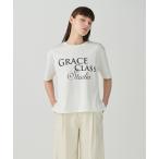 ブラウス シャツ レタードシルケットTシャツ レディース