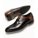 ビジネスシューズ ブローグ ドレスシューズ / ストレーチップ 外羽根 メンズ