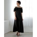 ワンピース 「2025SS COLLECTION」「MEISM by Re_EDIT」「低身長サイズ有」ソフトツイルオフショルフリルワンピース