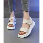 サンダル ツイード調ベルトスポーツサンダル レディース